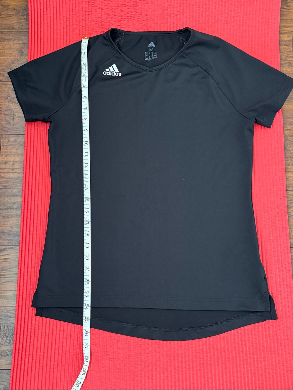adidas Black V-Neck Athletic Shirt